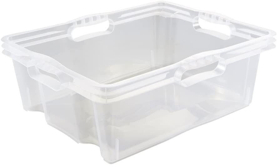 Keeeper - Aufbewahrungsbox Polypropylen mit Griff 16L Transparent 43x35x15 cm - Kollektion Franz