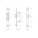 thumbnail of Serrure encastrable à rouleau pour porte battante, bouts carrés - THIRARD