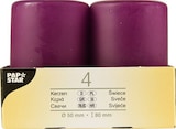 thumbnail of 6 X 4 Stumpenkerzen Ø 50 mm · 80 mm lila