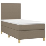thumbnail of vidaXL Boxspringbett mit Matratze & LED Taupe 90x200 cm Stoff