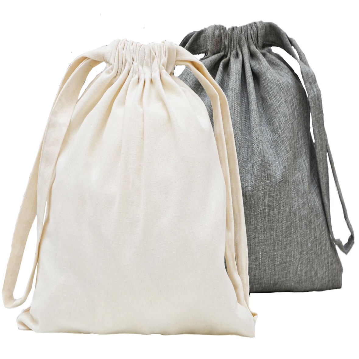 2er Set Nordic Geschenkbeutel Weihnachten - 32x32 Stoffbeutel Groß zum Befüllen