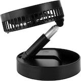 thumbnail of Stille draadloze ventilator met USB oplaadbare batterij ZWART Opvouwbare en telescopische standaard Afstandsbediening 24 uur batterijduur Jocca