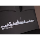 thumbnail of Strandkorb - bene living - Ammersee Teak Bullauge - PE grau - Skyline München - Liftersystem