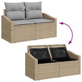 thumbnail of vidaXL Garten Essgruppe mit Kissen mit Speicher 9 pcs Beige, Hellgrau