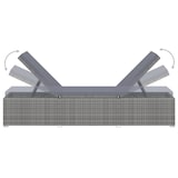 thumbnail of vidaXL Sonnenliege mit Auflage Poly Rattan Grau