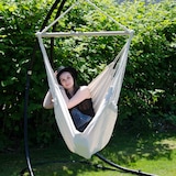 thumbnail of XXL Hängesessel 185x130cm Hängestuhl 2 Personen Hängesitz bis 150kg Baumwolle Hängematte 360° Swifel
