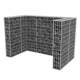 thumbnail of vidaXL Gabionen-Mülltonnenverkleidung für 2 Tonnen Stahl 180x100x120cm