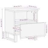 thumbnail of vidaXL Nachttisch 40x34x46 cm Massivholz Akazie
