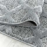 thumbnail of Teppich Wohnzimmer 3D Geometrisch Modern Waschbar Strapazierfähig Esszimmer OEKO-TEX Rund Grau 80x80 cm Gekettelt – GENF von Kadima Design