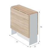 thumbnail of Mesa de cocina alas abatibles Volare Blanco Artik y Roble Canadian