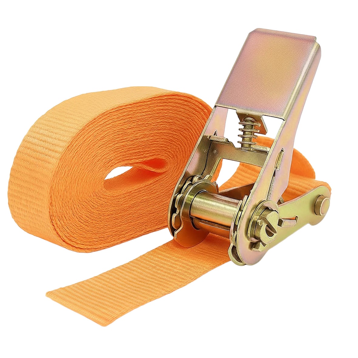 Spanngurt mit Ratsche 1-tlg 4m 800kg 25mm TÜV/GS orange wetterfest und robust