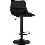 thumbnail of Barhocker Jerry Samt schwarz/schwarz