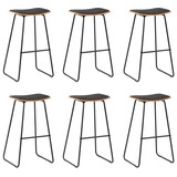 thumbnail of Tabourets De Bar Lot De 6 Noir Similicuir