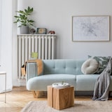 thumbnail of Relaxdays Sofatablett Armlehne, Bambus, HBT: 5,5 x 50 x 33,5 cm, Sofaablage mit Untersetzern, 2 Fächer, natur/schwarz