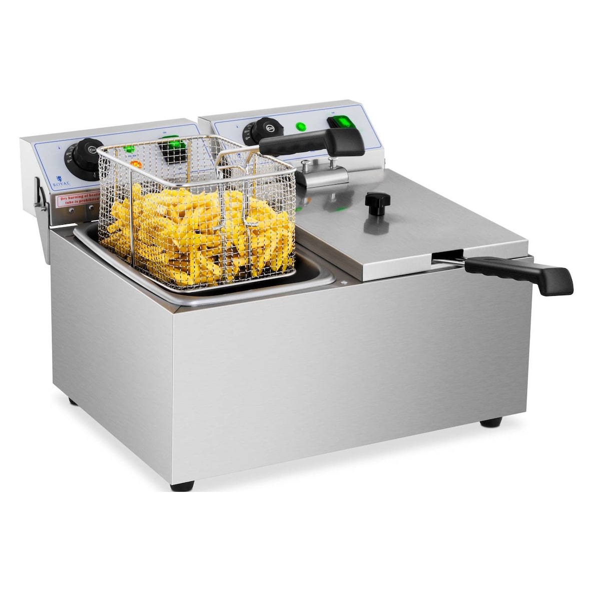 Royal Catering Friggitrice elettrica - 2 x 8 litri - 230 V