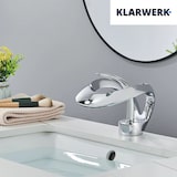 thumbnail of KLARWERK® NAVIS | Rubinetto Cascata Bagno Cromo Acciaio | per Lavabo Hotel | Miscelatore 2 Attacchi Design Premium Gastro Premium