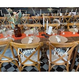 thumbnail of Crossback Stapelstuhl massivholz, Hell, 48x47x88cm (BxTxH), 50100L