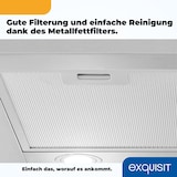 thumbnail of Exquisit Dunstabzugshaube KH60-8.3 | Kaminhaube | Energieeffizienklasse B | Edelstahl | 60cm breit | Wandmontag | Aktivkohlefilter