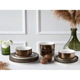 thumbnail of CreaTable Modern Industrial Weiss-gold Tellerset 12-tlg Steinzeug