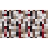 thumbnail of Supellex Sofia Ohrensessel mit Hocker | Design Patchwork kariert bunt gedeckt