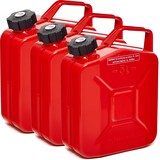 thumbnail of BW® Kraftstoffkanister Metall Benzinkanister 3x 5 Liter mit Schraubverschluss - Rot - RAL 3000 - TÜV-geprüft und UN-Zulassung - Made in Europe