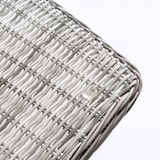 thumbnail of Mesa centro para exterior, Aluminio y rattán sintético redondo, Color gris, Tamaño: 140x85x67 cm