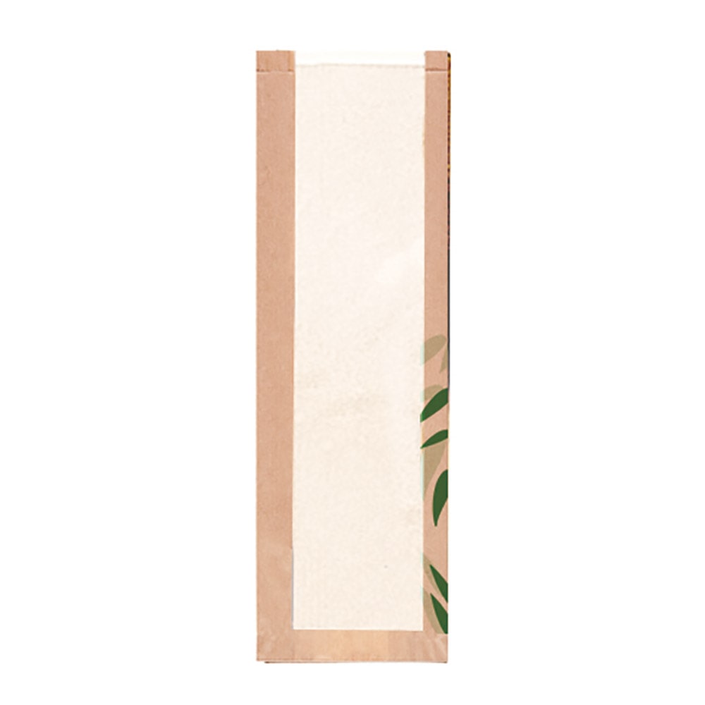 Garcia de Pou 250 Unités - Sachets Pain Rond Avec Fenêtre Eco 'Feel Green' 32 G/M2 14+4X48 Cm Naturel Kraft