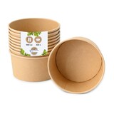 thumbnail of BIOZOYG Salatschale 300 Stück 800 ml braun Suppenschalen Einwegschalen Einweggeschirr Deli Container Bowl to go Kartonschale Einweg Suppenbehälter