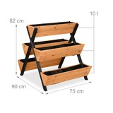 thumbnail of Relaxdays Vertikalbeet, Holz, HxBxT: 82 x 75 x 90 cm, Hochbeet mit 5 Kästen, Etagenbeet Balkon, Terrasse, orange/schwarz