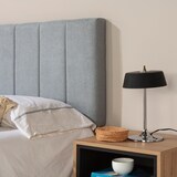 thumbnail of Testiera Creta rivestita in tela 140x60 cm color grigio