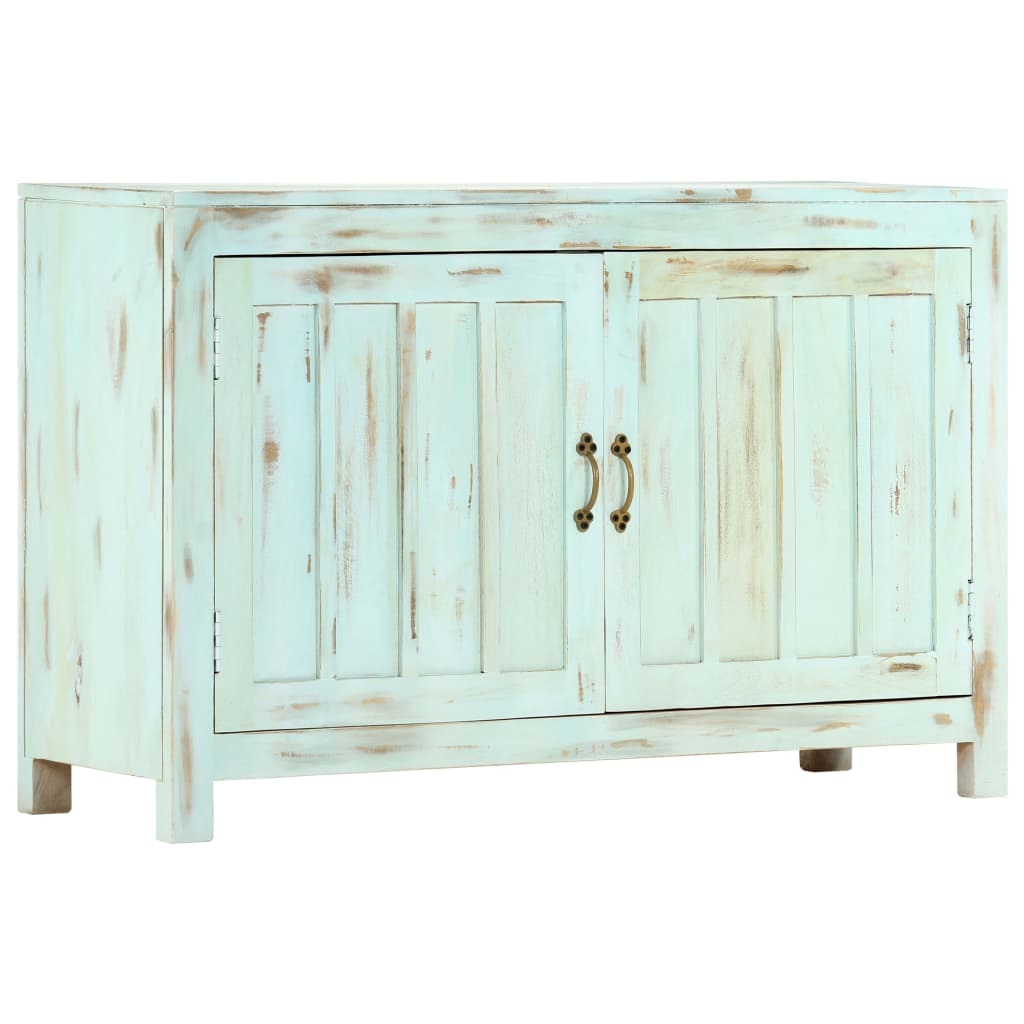 vidaXL Sideboard Hellblau 110×35×70 cm Massivholz Mango