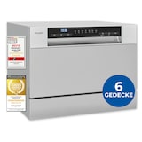 thumbnail of Exquisit Mini-Geschirrspüler, Tischspülmaschine, 55 cm breit, spülmaschine klein, Auto Türöffner, ECO-Modus, GSP5206-030D silber