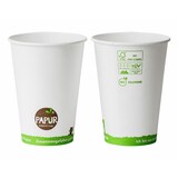 thumbnail of 500x Bio Automatenbecher Kaffeebecher PAPUR ohne Kunststoff 70,3mm O 180 ml