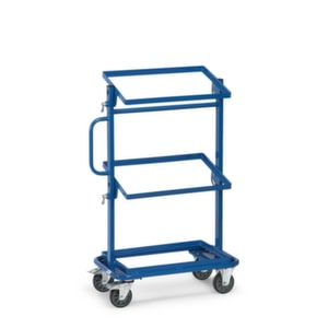 Etagenwagen, Tragl. 200kg, Ladefl. LxB 600x400mm, 3 Etagen, offen, neigbar, RAL5007