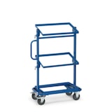 thumbnail of Etagenwagen, Tragl. 200kg, Ladefl. LxB 600x400mm, 3 Etagen, offen, neigbar, RAL5007