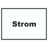 thumbnail of Strom Schild mit Text Anschluss waagerecht A5 (148x210mm)