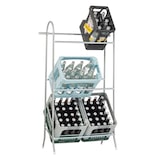 thumbnail of SCHULTE Regalwelt Getränkekistenregal für bis zu 4 Kisten, 118x61x41 cm (HxBxT), Traglast pro Ebene 40 kg, silber, Getränkeregal, Bierkistenregal