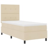 thumbnail of vidaXL Boxspringbett mit Matratze mit Kopfteil Creme 80 x 200 cm Stoff