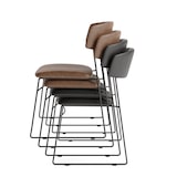 thumbnail of Mundo Stapelstuhl Schwarz, kunstleder gepolstert, feuerhemmend, 54x55x79cm (BxTxH), 53002