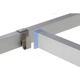 thumbnail of Tournus Anbau - Aluregal mit gelochten Kunststoffauflagen:  1051mm lang, 500mm tief, 1750mm hoch, 4 Ebenen  Tragkraft: 200 kg / Ebene