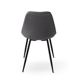 thumbnail of Set de 4 sillas tapizadas en tela, carcasa de polipropileno y patas de metal, diseño elegante para cocina, comedor, bares,restaurantes – SORAYA – Gris