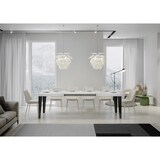 thumbnail of Itamoby Tavolo da Pranzo Flame 90x160 Allungato 90x420 in Nobilitato e Ferro Bianco Frassinato