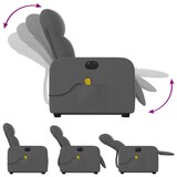 thumbnail of vidaXL Elektrischer Massagesessel mit Aufstehhilfe Dunkelgrau Stoff