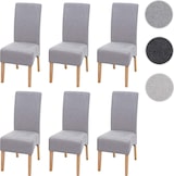 thumbnail of 6er-Set Esszimmerstuhl gepolstert | HxBxT 100x44x56cm | Sitzhöhe 48cm | Stoff/Textil MVG-zertifiziert | Creme Beige | helle Beine | Küchenstuhl Stuhl