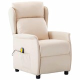 thumbnail of vidaXL Massagesessel mit Kissen Creme 93,5 x 67,5 x 101,5 cm Stoff