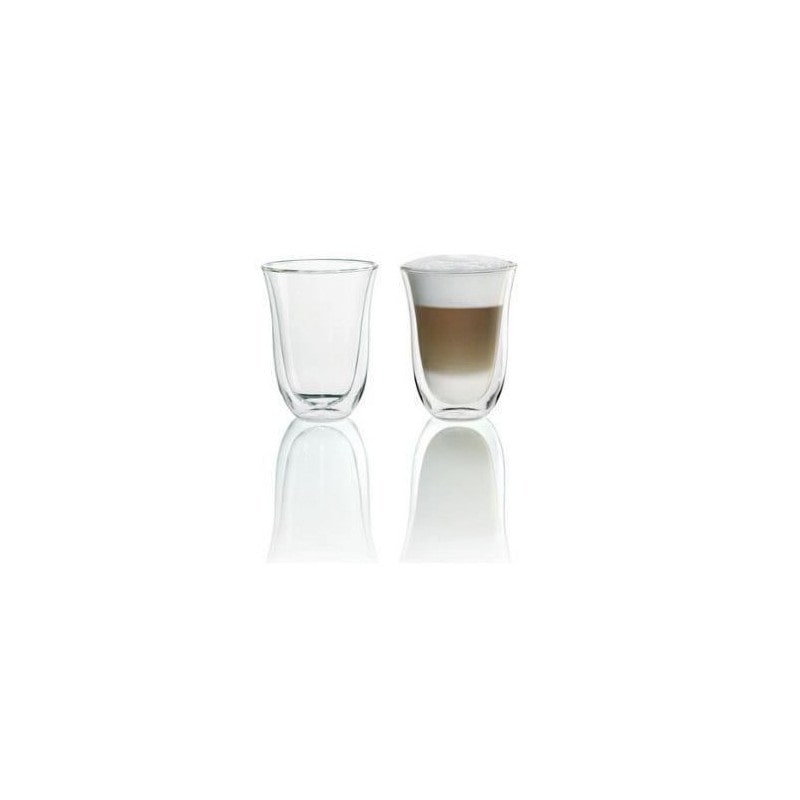 DeLonghi 5513284171,DLSC312 2x Latte-Macchiato-Gläser, doppelwandig 220 ml