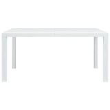 thumbnail of Mesa de jardín plástico aspecto de ratán blanco 150x90x72 cm