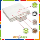 thumbnail of DayBays 500 Stk. Papiertüten 32+17x27 cm weiß mit Flachhenkel