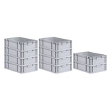 thumbnail of PROREGAL 10x Eurobox NextGen Grip | HxBxT 17x40x60cm | 34 Liter | Griffe geschlossen | Glatter Boden | Eurobehälter