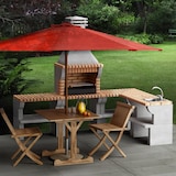 thumbnail of MF - Grillkamin Modell Maipu XL (Grau, Orange - 86,5 x 58 x 245 cm) REF: 3531/3 - Für Außenbereich